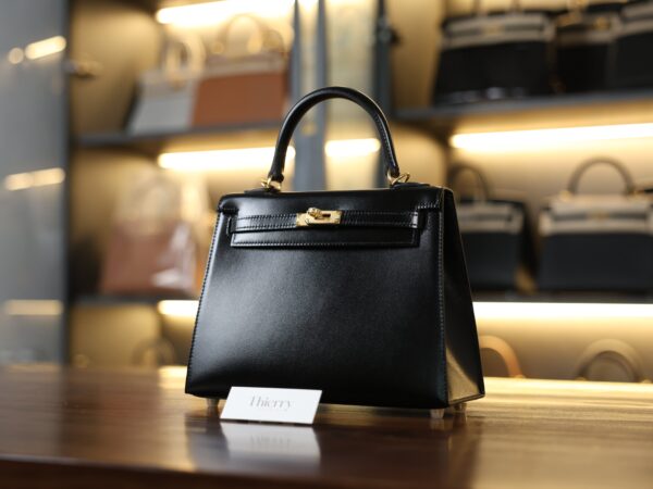 Kelly 25 Box Sellier Black GHW