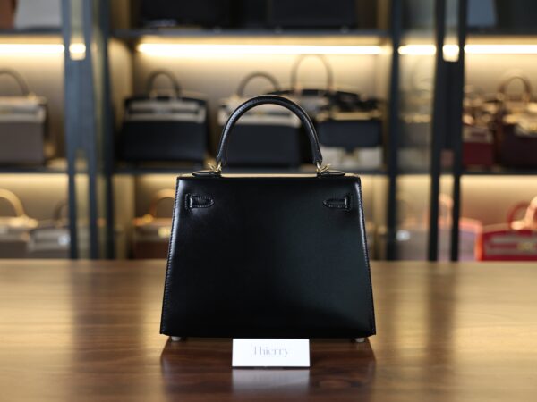 Kelly 25 Box Sellier Black GHW