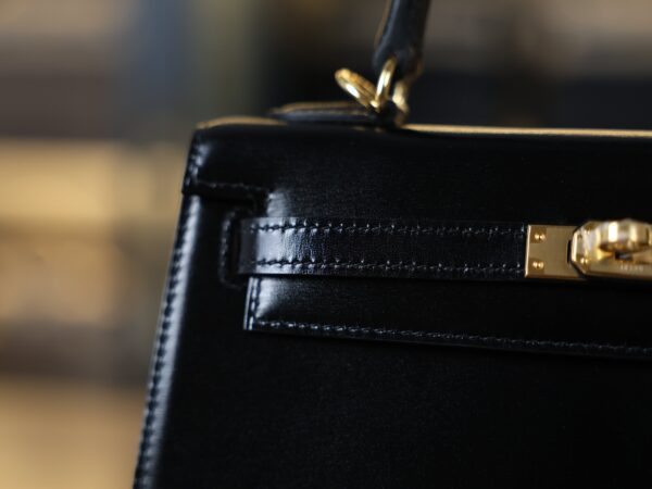 Kelly 25 Box Sellier Black GHW