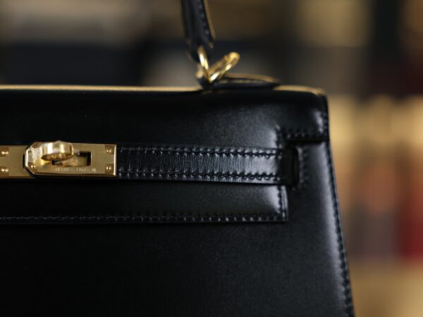 Kelly 25 Box Sellier Black GHW