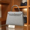 Kelly 25 Epsom Gris Pantin PHW