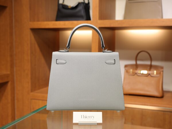 Kelly 25 Epsom Gris Pantin PHW