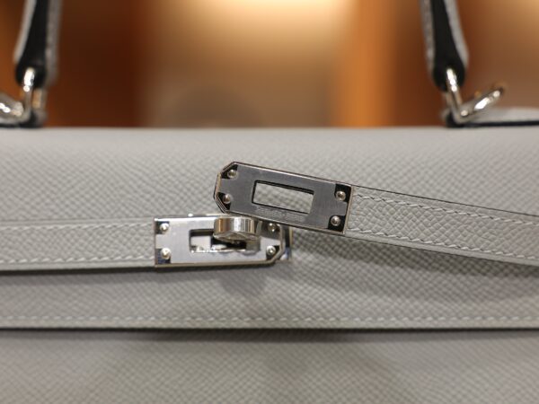 Kelly 25 Epsom Gris Pantin PHW