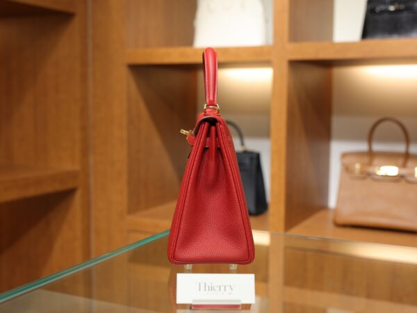 Kelly 25 Togo Rouge Casaque GHW