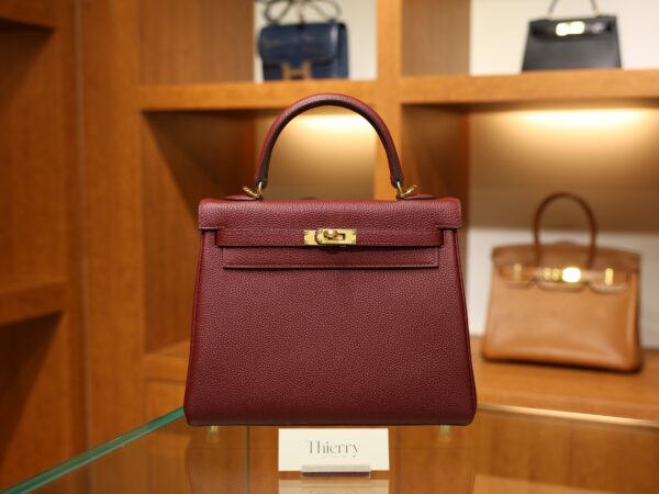 Kelly 25 Togo Rouge H GHW