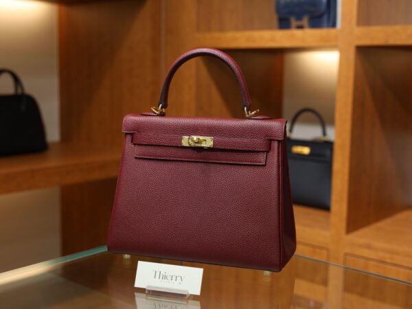 Kelly 25 Togo Rouge H GHW