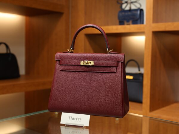Kelly 25 Togo Rouge H GHW