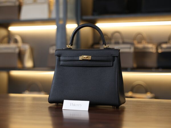 Kelly 25 Togo Black GHW