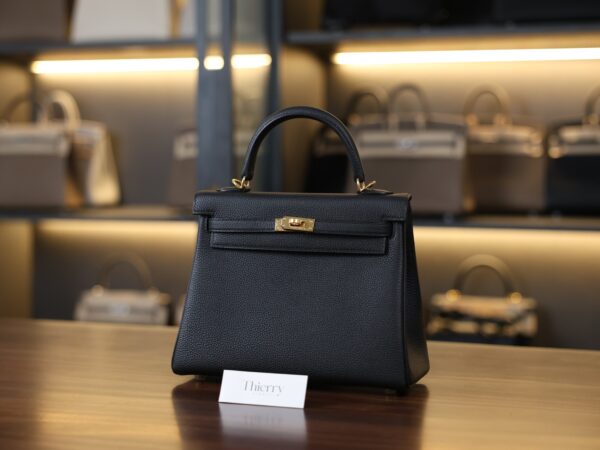 Kelly 25 Togo Black GHW