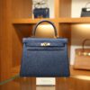 Kelly 25 Togo Bleu de Prusse GHW