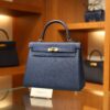 Kelly 25 Togo Bleu de Prusse GHW