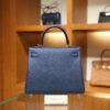 Kelly 25 Togo Bleu de Prusse GHW