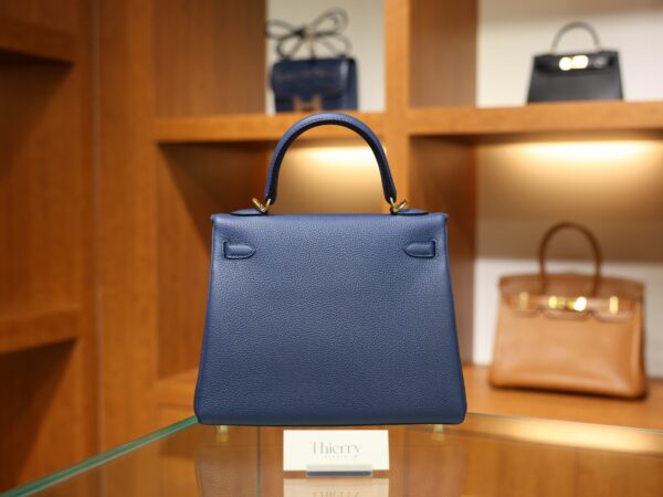 Kelly 25 Togo Bleu de Prusse GHW