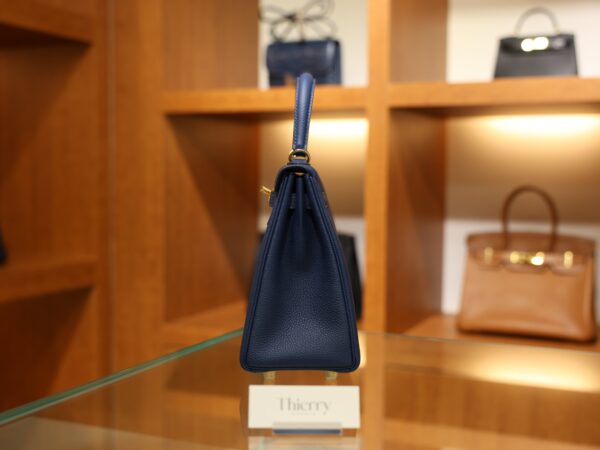 Kelly 25 Togo Bleu de Prusse GHW