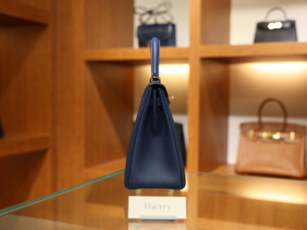 Kelly 25 Togo Bleu de Prusse GHW