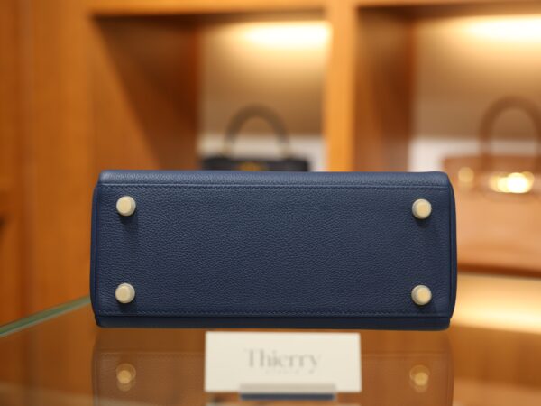 Kelly 25 Togo Bleu de Prusse GHW