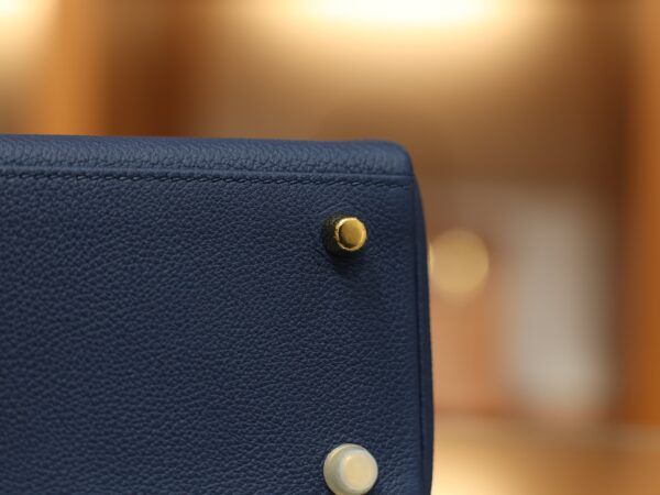Kelly 25 Togo Bleu de Prusse GHW