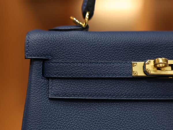Kelly 25 Togo Bleu de Prusse GHW