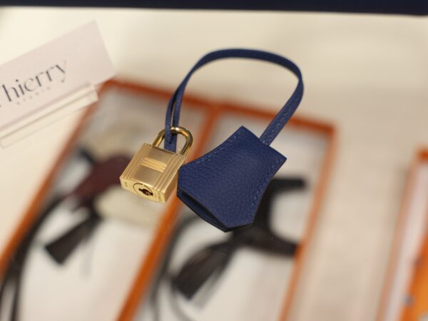 Kelly 25 Togo Bleu de Prusse GHW