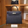 Kelly 25 Togo Bleu Nuit GHW