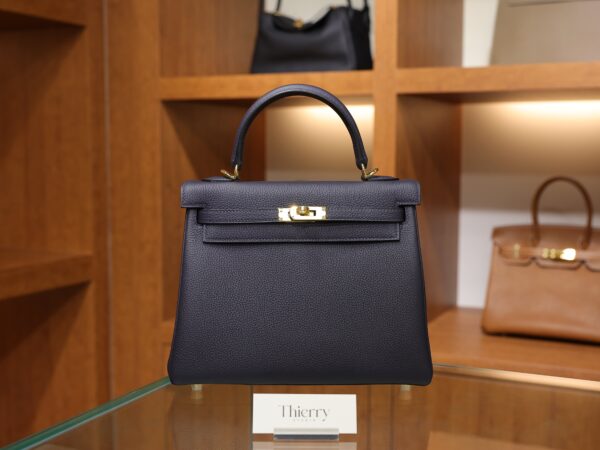Kelly 25 Togo Bleu Nuit GHW