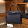 Kelly 25 Togo Bleu Nuit GHW