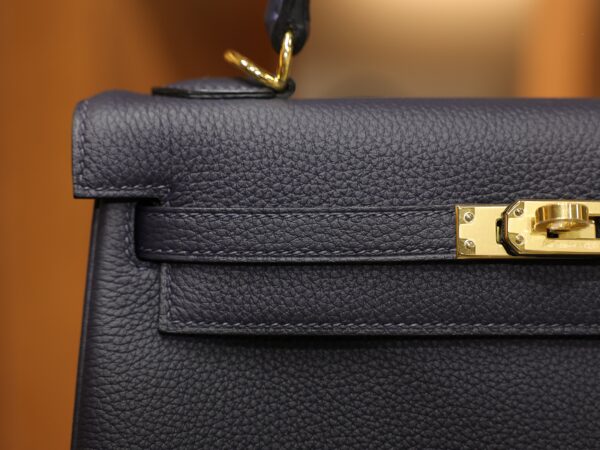 Kelly 25 Togo Bleu Nuit GHW
