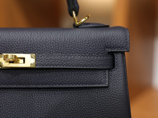 Kelly 25 Togo Bleu Nuit GHW