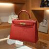 Kelly 28 Epsom Rouge Casaque GHW