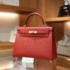 Kelly 28 Epsom Rouge Casaque GHW