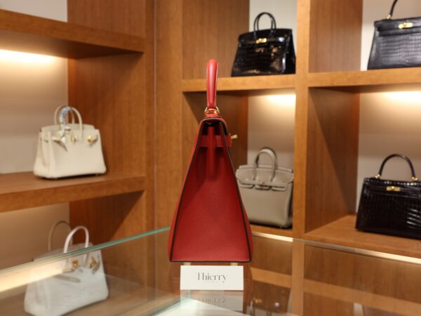 Kelly 28 Epsom Rouge Casaque GHW