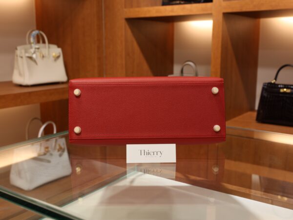Kelly 28 Epsom Rouge Casaque GHW