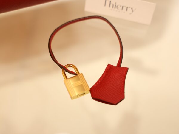 Kelly 28 Epsom Rouge Casaque GHW