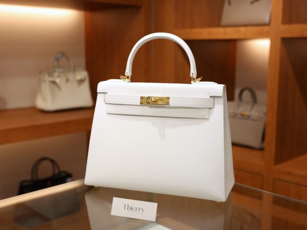 Kelly 28 Epsom Blanc GHW