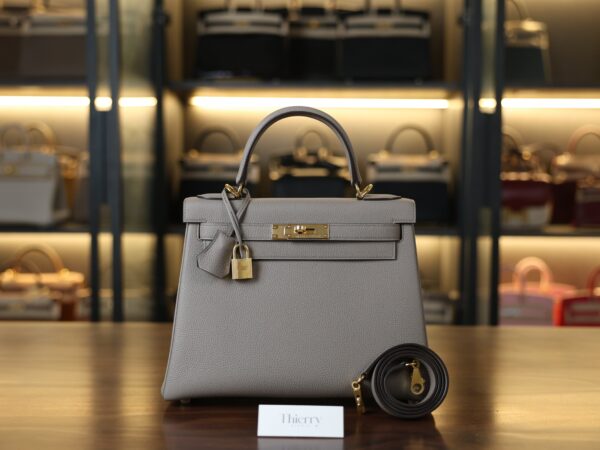 Kelly 28 Togo Gris Asphalte GHW