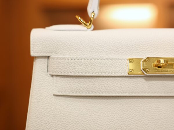 Kelly 28 Togo Blanc GHW