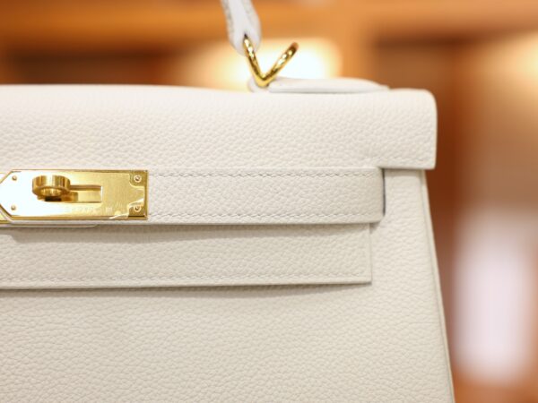Kelly 28 Togo Blanc GHW