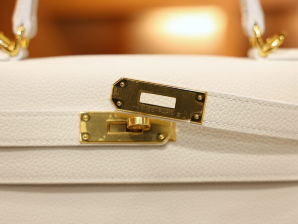 Kelly 28 Togo Blanc GHW