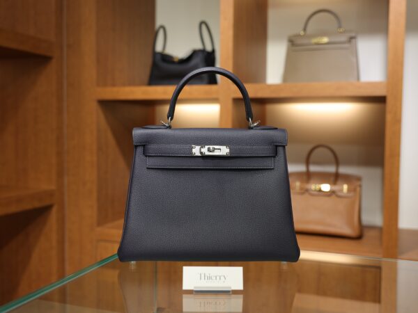 Kelly 28 Togo Bleu Nuit PHW