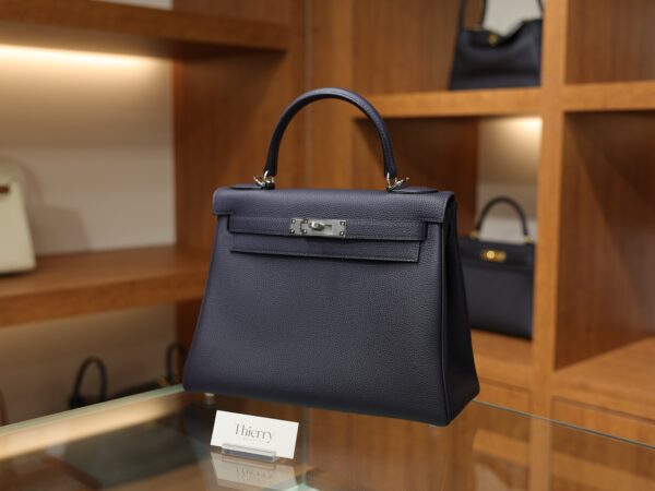 Kelly 28 Togo Bleu Nuit PHW