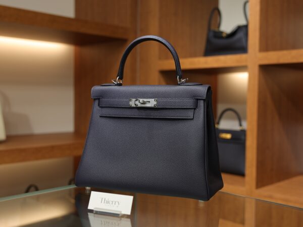 Kelly 28 Togo Bleu Nuit PHW