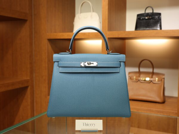 Kelly 28 Togo Bleu Jean PHW