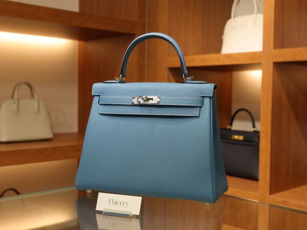 Kelly 28 Togo Bleu Jean PHW