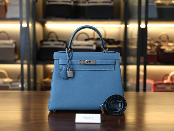 Kelly 28 Togo Bleu Jean PHW