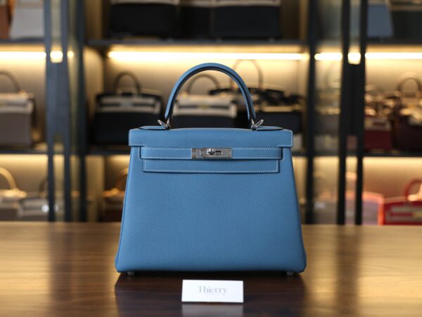 Kelly 28 Togo Bleu Jean PHW