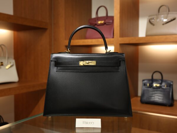 Kelly 32 Box Sellier Black GHW