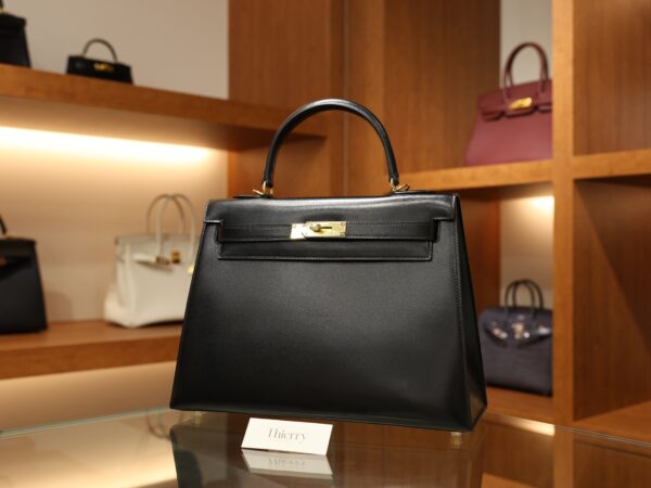 Kelly 32 Box Sellier Black GHW