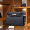 Kelly 32 Togo Bleu Nuit GHW