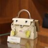 Kelly Doll Picto Epsom Nata/Lime/Mauve Sylvestre/Chai PHW