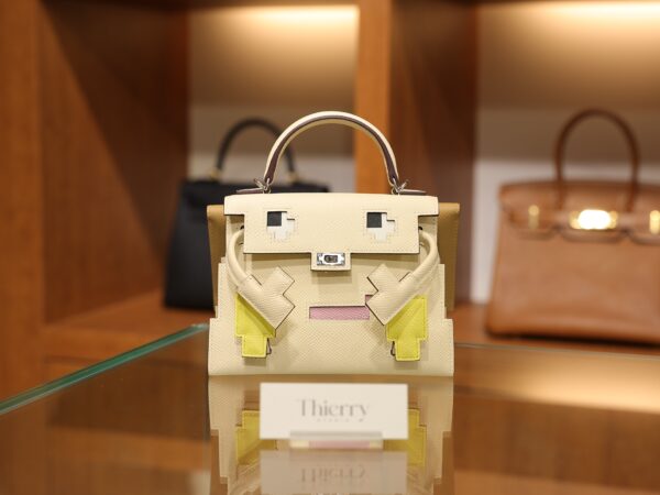 Kelly Doll Picto Epsom Nata/Lime/Mauve Sylvestre/Chai PHW